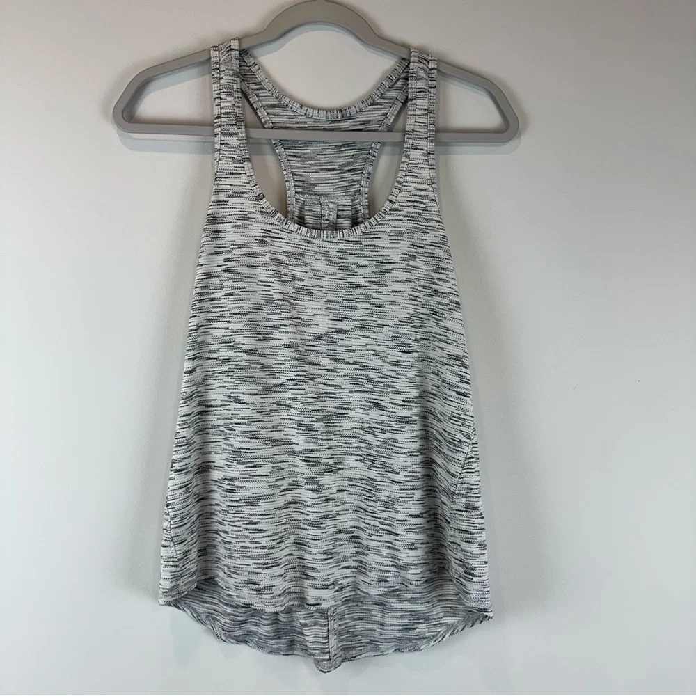 Lululemon White Black Tiger Space Dye Salute to the Sun Athleisure Tank Top 4